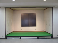 式場白幕装飾前